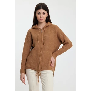 Alexandergardı Kapüşonlu Fermuarlı Triko HIRKA(A92409-S)