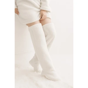 Wellsoft Peluş Diz Üstü Ev Çorabı Uzun Çorap