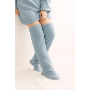 Wellsoft Peluş Diz Üstü Ev Çorabı Uzun Çorap