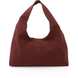 Kadın Bordo Süet El ve Omuz Çantası