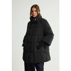 Love My Body Ribana Detaylı Şişme Mont Siyah 152L9395000