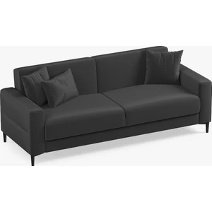 Enza Home Briza Plus Kadife Dokulu, 3'lü Yataklı Koltuk - Koyu Haki/antrasit