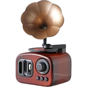 Ebuu Concept Nostaljik Gramofon Tasarımlı Bluetooth Hoparlör – Kablosuz Müzik Çalar, USB ve Aux Destekli Retro Speaker