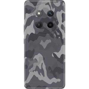 Honor X60 Pro 5g Kılıf Retro Art Desenli Esnek Silikon Gri Kamuflaj