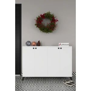 Artemis 4 Kapaklı 3 Raflı Ayakkabılık Beyaz