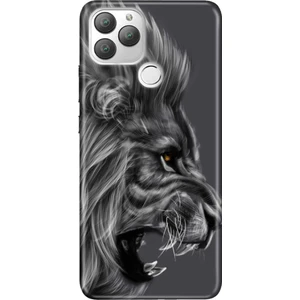 General Mobile Gm 22 Plus Kılıf 0.4mm Lazer Kesim Silikon Stok:kara Aslan