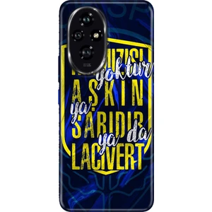 Huawei Honor 200-PRO Kılıf Art Silikon Baskılı Tpu Aşkın Rengi Sarı Lacivert