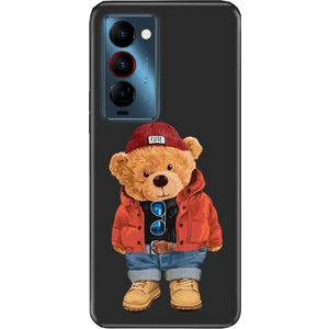 Tecno Camon 18 Premier Kılıf Silikon Moderna Desenli Teddy Bear