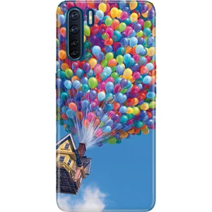 Oppo A91 Uyumlu Kılıf Silikon Desenli Resimli Kapak Balonlu Ev