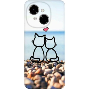 Tecno Spark Go 1 2025 6.67" Kılıf Renkli Silikon Baskılı Tpu Kedilerin Aşkı