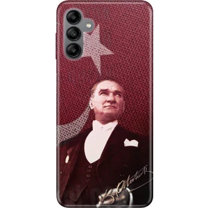Samsung Galaxy A04S Kılıf Silikon Moderna Desenli M.k Atatürk