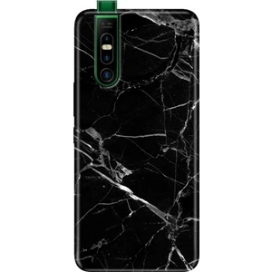 Infinix S5 Pro Kılıf Telefon Kılıfı S5-Pro Baskılı Mermer Siyah