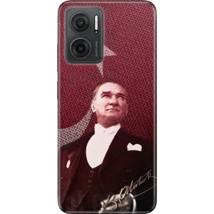 Xiaomi Redmi Note 11E Kılıf 0.4mm Silikon Desenli M.k Atatürk