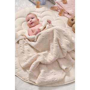 Tüm Içi Kalın Wellsoft Döşemeli Kışlık Triko Örgü (Özel Ambalajlı) Bebek Battaniyesi
