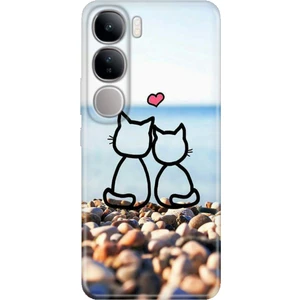 Vivo V40 Lite Kılıf V40 Lite Desenli Tpu Silikon Baskılı Kedilerin Aşkı