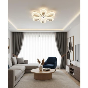 Yagmur 6lı Krom Avize Salon Oturma Odası Avize