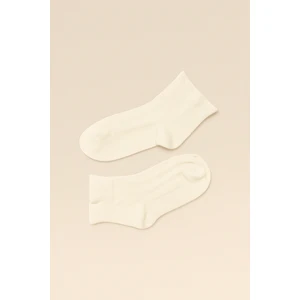 Katia & Bony Çocuk Bileği Fırfırlı Step Çorap Ekru