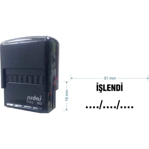 912 Kaşe Siyah makine Siyah Keçe  "İŞLENDİ" yazısı ile beraber