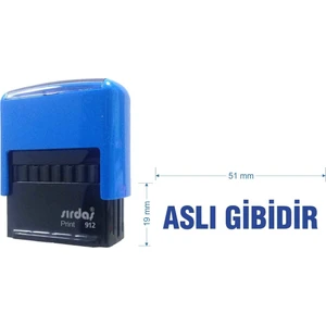 912 Kaşe Mavi Makine Mavi Keçe 'Aslı Gibidir' Yazısı İle