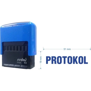 912 Kaşe Mavi makine Mavi Keçe  "PROTOKOL" yazısı ile beraber