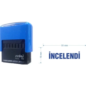 912 Kaşe Mavi makine Mavi Keçe  "İNCELENDİ" yazısı ile beraber