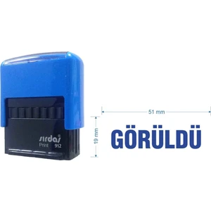 912 Kaşe Mavi makine Mavi Keçe  "GÖRÜLDÜ" yazısı ile beraber