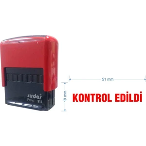 912 Kaşe Kırmızı Makine Kırmızı Keçe 'Kontrol Edildi' Yazısı İle