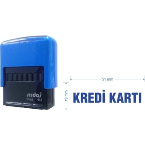 912 Kaşe Mavi makine Mavi Keçe  "KREDİ KARTI" yazısı ile beraber