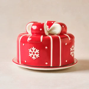 New Year Yılbaşı Candy Twist Kek Fanusu 22 cm