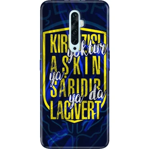 Oppo Reno 2z Uyumlu Kılıf Silikon Desenli Resimli Kapak Aşkın Rengi Sarı Lacivert