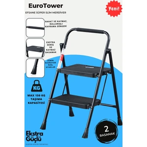 2 Basamak Siyah Merdiven Geniş Basamaklı Eurotower, Et2