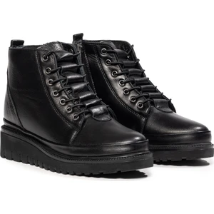 Selin Soylu Kadın Hakiki Deri Bot, Kışlık Günlük Kürklü Bot , Fermuarlı Bot, Kadın Bot