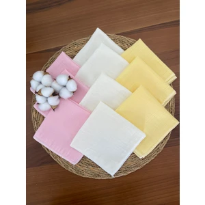 Glory Baby 10'lu Müslin Bebek Ağız Mendili,ter Bezi %100 Pamuk 25X25 cm