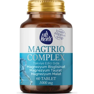 Dr. Henri Magtrio Complex Magnezyum Bisglisinat + Taurat + Malat Takviye Edici Gıda 60 Tablet