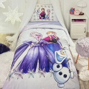 Frozen Frosted  Lila Tek Kişilik Lastiki Çarşaflı Nevresim Takımı