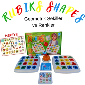 Tor Toys Rubiks Shapes - Geometrik Şekiller ve Renkler Montessori Zeka Oyunu - 2 Kişilik