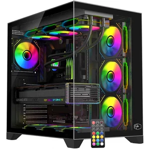 Prime V2 Kumandalı Argb 7X120MM Fanlı 360MM Argb Isı Dereceli Sıvı Soğutmalı Bilgisayar Kasası