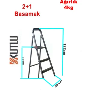 Kutlu Dayanıklı Metal Basamaklı Merdiven
