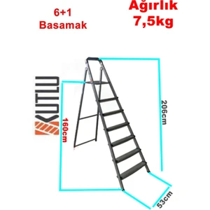 Kutlu Dayanıklı Metal Basamaklı Merdiven