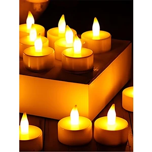 Rkm Store LED Mum 10 Adet Ledli Mum Model Işıklı Tealight Mum Piller Dahil