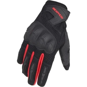 Mc 58 Yazlık Korumalı Motosiklet Eldiveni Siyah-Kırmızı (EN13594)