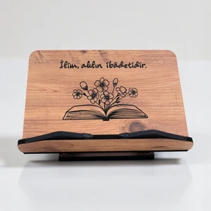 Kitap Okuma Standı Masaüstü Ahşap Rahle