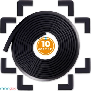 Miningaa 10 Metre + 10 Adet Köşe Koruyuculu Esnek ve Yumuşak Kauçuk Kenar Koruyucu Köşe Koruyucu Çocuk Bebek Güvenlik Seti