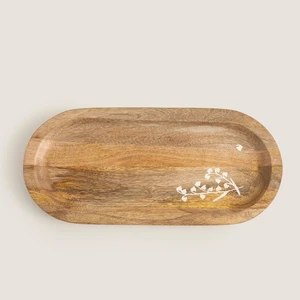 Fuchsia Sunum Tabağı 36X16.5CM Natural