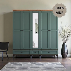 Silva 5 Kapaklı Çekmeceli Mdf Gardırop