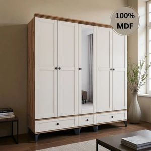 Silva 5 Kapaklı Çekmeceli Mdf Gardırop