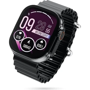 PBS139 2.01 Inç Dokunmatik Ekran Akıllı Saat Dahili Hoparlör ve Mikrofon Siyah