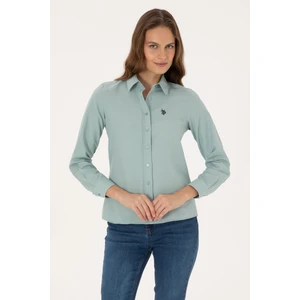 U.S. Polo Assn. Kadın Mint Uzun Kollu Basic Gömlek 50316711-VR090