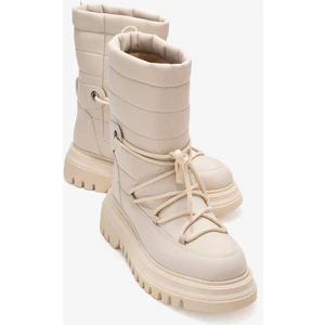 Weld Bej Cilt Kadın Kar Botu