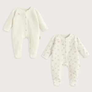 Magic Sea 2'li Tulum Set Ekru/baskılı